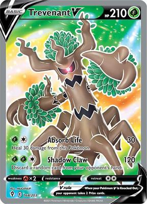 Trevenant V (Full Art) card from SWSH07: Evolving Skies