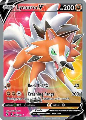 Lycanroc V (Full Art) card from SWSH07: Evolving Skies