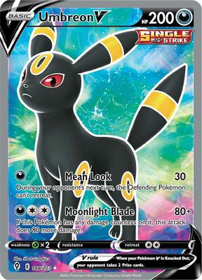 Umbreon V (Full Art) card from SWSH07: Evolving Skies