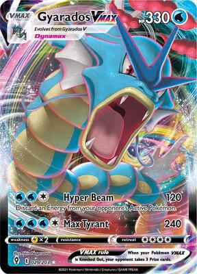 Gyarados VMAX card from SWSH07: Evolving Skies