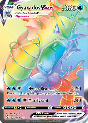 Gyarados VMAX (Secret) card from SWSH07: Evolving Skies