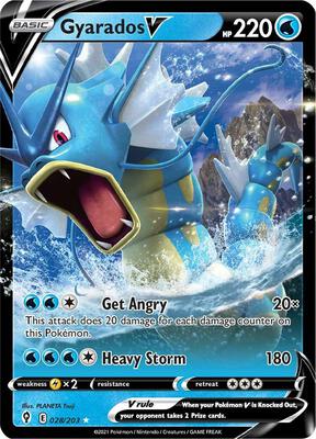 Gyarados V card from SWSH07: Evolving Skies
