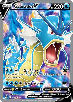 Gyarados V (Full Art) card from SWSH07: Evolving Skies