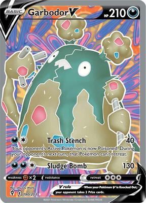 Garbodor V (Full Art) card from SWSH07: Evolving Skies