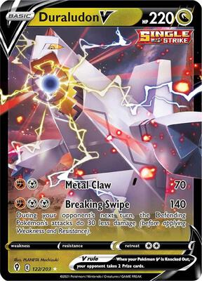 Duraludon V card from SWSH07: Evolving Skies