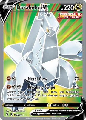 Duraludon V (Full Art) card from SWSH07: Evolving Skies