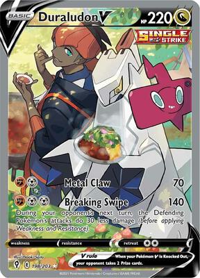 Duraludon V (Alternate Full Art) card from SWSH07: Evolving Skies