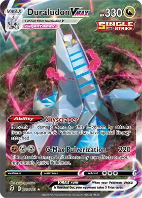 Duraludon VMAX (Alternate Art Secret) card from SWSH07: Evolving Skies