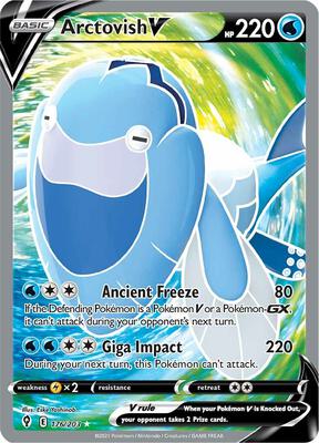 Arctovish V (Full Art) card from SWSH07: Evolving Skies