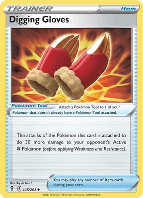 Digging Gloves card from SWSH07: Evolving Skies