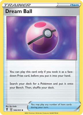 Dream Ball card from SWSH07: Evolving Skies