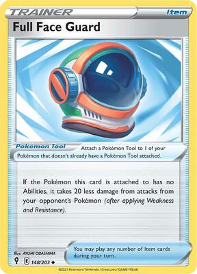 Full Face Guard card from SWSH07: Evolving Skies
