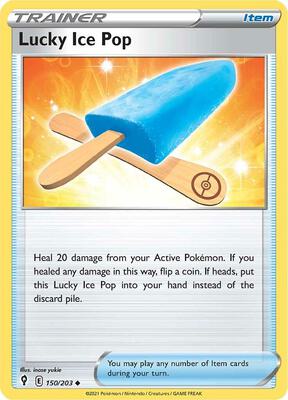 Lucky Ice Pop card from SWSH07: Evolving Skies