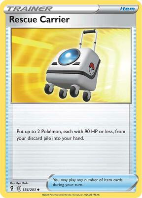Rescue Carrier card from SWSH07: Evolving Skies