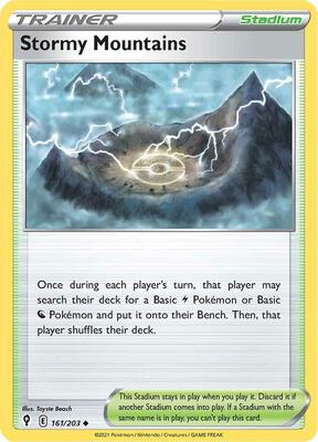 Stormy Mountains card from SWSH07: Evolving Skies