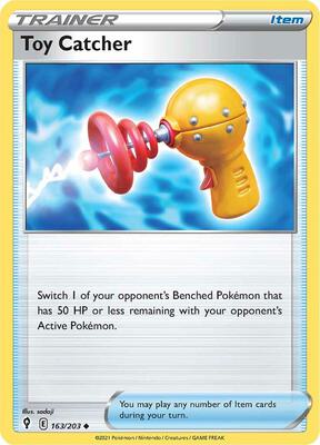Toy Catcher card from SWSH07: Evolving Skies