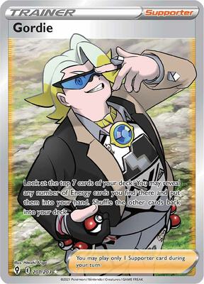 Gordie (Full Art) card from SWSH07: Evolving Skies