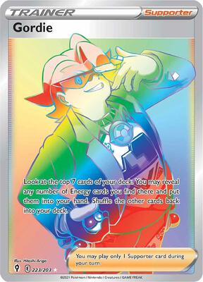Gordie (Secret) card from SWSH07: Evolving Skies