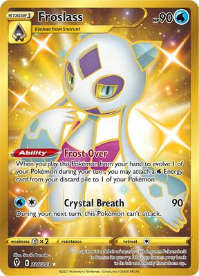 Froslass (Secret) card from SWSH07: Evolving Skies
