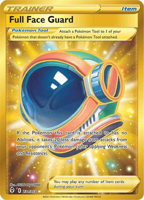 Full Face Guard (Secret) card from SWSH07: Evolving Skies