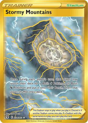 Stormy Mountains (Secret) card from SWSH07: Evolving Skies