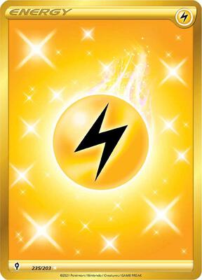 Lightning Energy (Secret) card from SWSH07: Evolving Skies