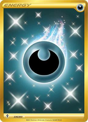 Darkness Energy (Secret) card from SWSH07: Evolving Skies