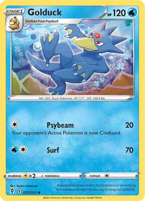 Golduck card from SWSH07: Evolving Skies
