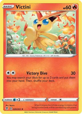Victini card from SWSH07: Evolving Skies