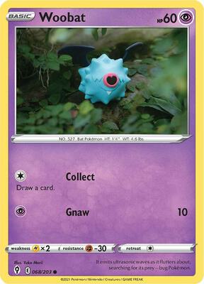 Woobat card from SWSH07: Evolving Skies