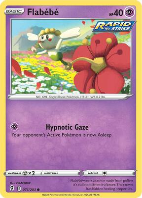 Flabebe card from SWSH07: Evolving Skies