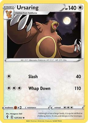 Ursaring card from SWSH07: Evolving Skies