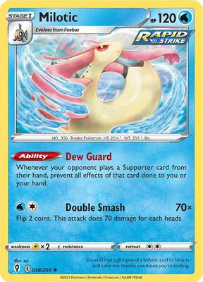 Milotic card from SWSH07: Evolving Skies