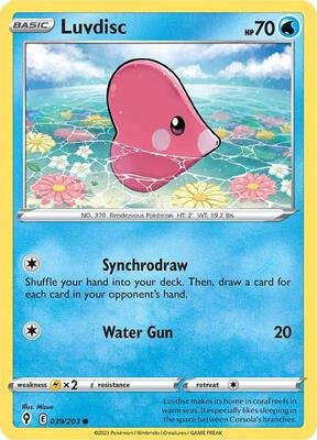 Luvdisc card from SWSH07: Evolving Skies