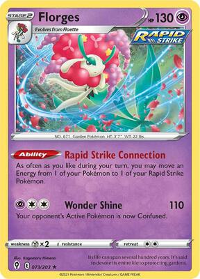 Florges card from SWSH07: Evolving Skies