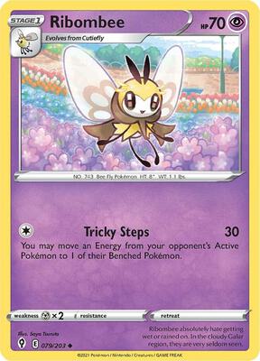 Ribombee card from SWSH07: Evolving Skies