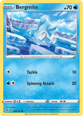 Bergmite card from SWSH07: Evolving Skies