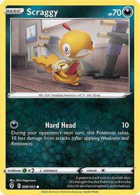 Scraggy card from SWSH07: Evolving Skies