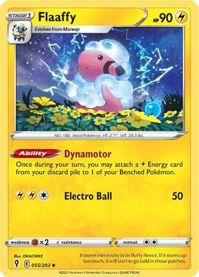 Flaaffy card from SWSH07: Evolving Skies