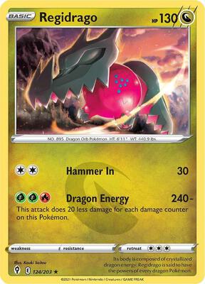 Regidrago card from SWSH07: Evolving Skies