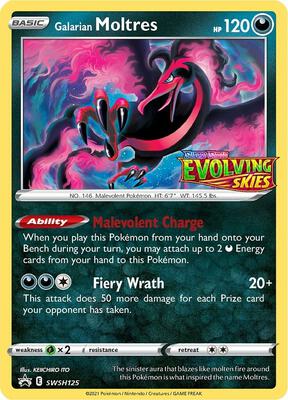Galarian Moltres - SWSH125 (Prerelease) card from SWSH: Sword & Shield Promo Cards
