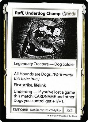 Ruff, Underdog Champ (No PW Symbol) card from Mystery Booster: Convention Edition Exclusives