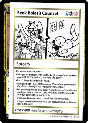 Seek Bolas's Counsel (No PW Symbol) card from Mystery Booster: Convention Edition Exclusives