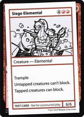 Siege Elemental (No PW Symbol) card from Mystery Booster: Convention Edition Exclusives