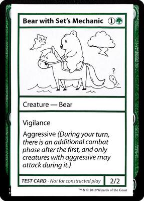 Bear with Set's Mechanic (No PW Symbol) card from Mystery Booster: Convention Edition Exclusives