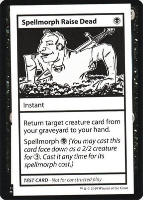 Spellmorph Raise Dead (No PW Symbol) card from Mystery Booster: Convention Edition Exclusives