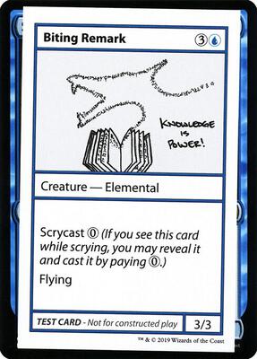 Biting Remark (No PW Symbol) card from Mystery Booster: Convention Edition Exclusives