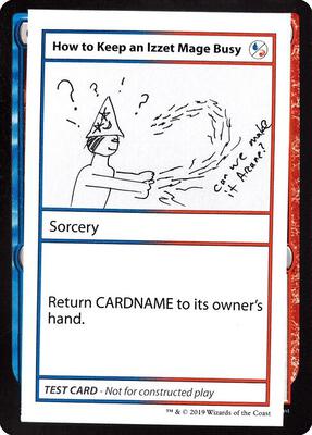 How to Keep an Izzet Mage Busy (No PW Symbol) card from Mystery Booster: Convention Edition Exclusives