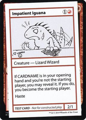Impatient Iguana (No PW Symbol) card from Mystery Booster: Convention Edition Exclusives
