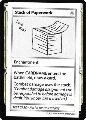 Stack of Paperwork (No PW Symbol) card from Mystery Booster: Convention Edition Exclusives